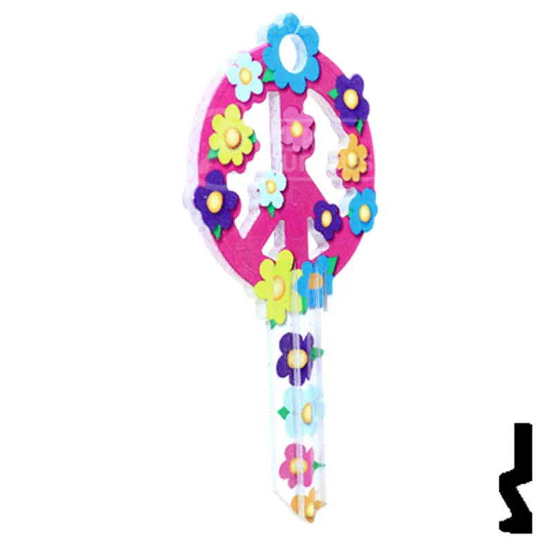 Key Shapes -PEACE SIGN- Schlage SC1 Key