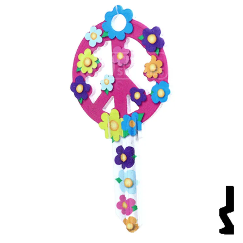 Key Shapes -PEACE SIGN- Schlage SC1 Key