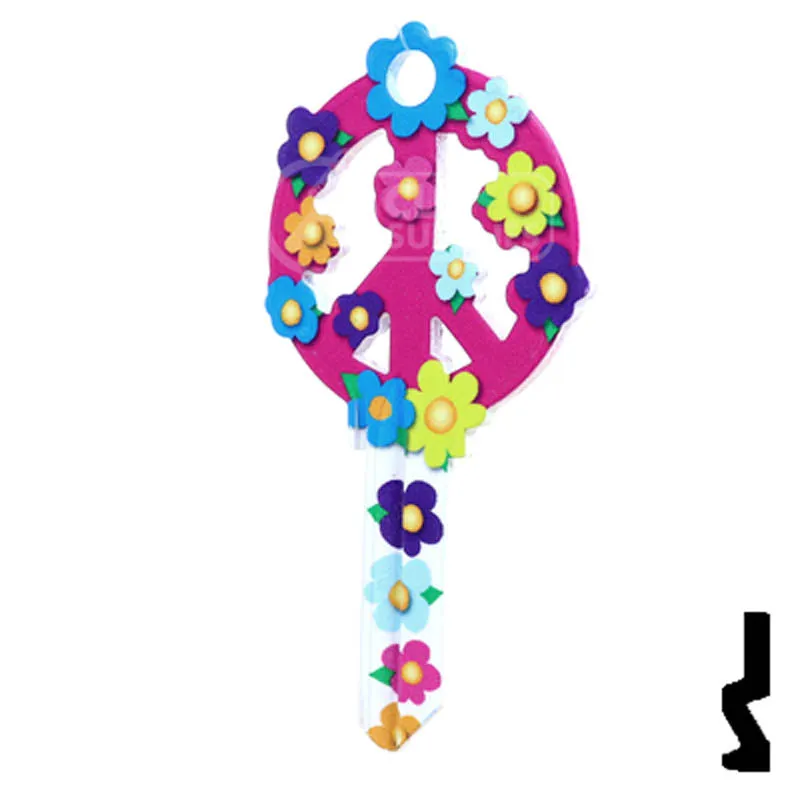 Key Shapes -PEACE SIGN- Schlage SC1 Key