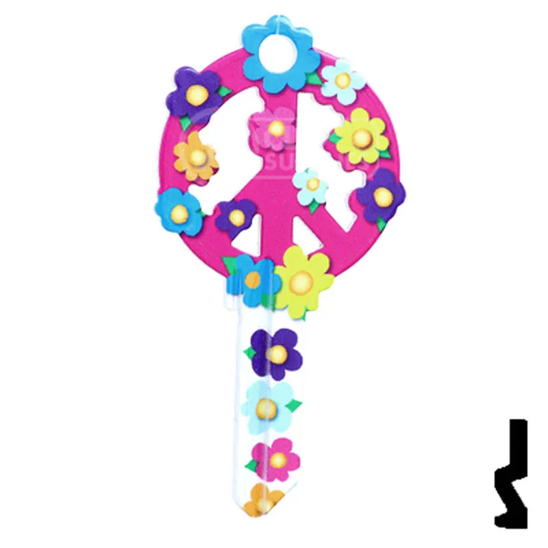 Key Shapes -PEACE SIGN- Schlage SC1 Key