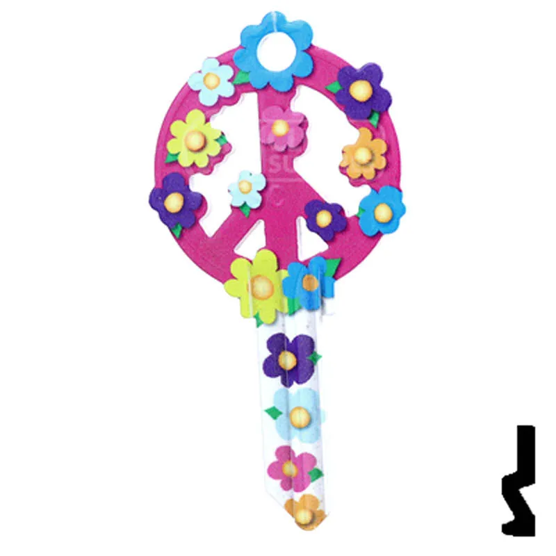 Key Shapes -PEACE SIGN- Schlage SC1 Key