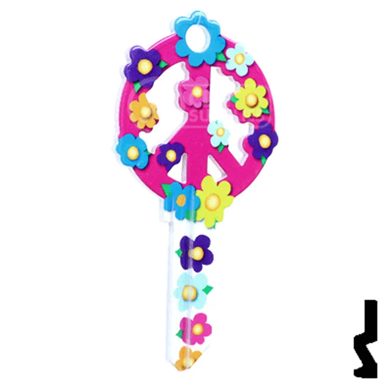 Key Shapes -PEACE SIGN- Schlage SC1 Key