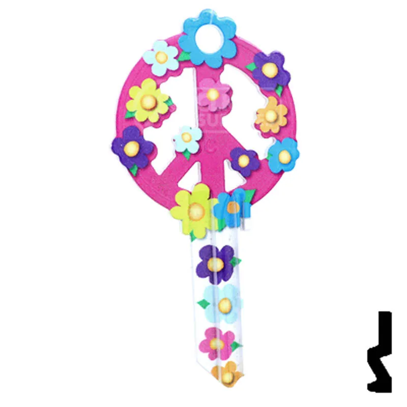 Key Shapes -PEACE SIGN- Schlage SC1 Key