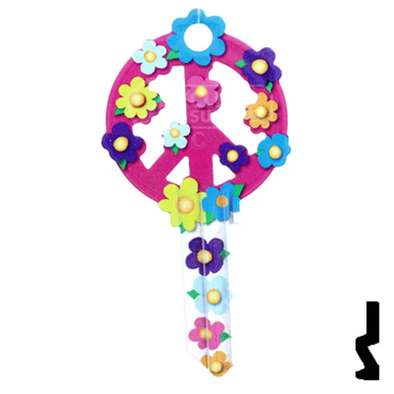 Key Shapes -PEACE SIGN- Schlage SC1 Key