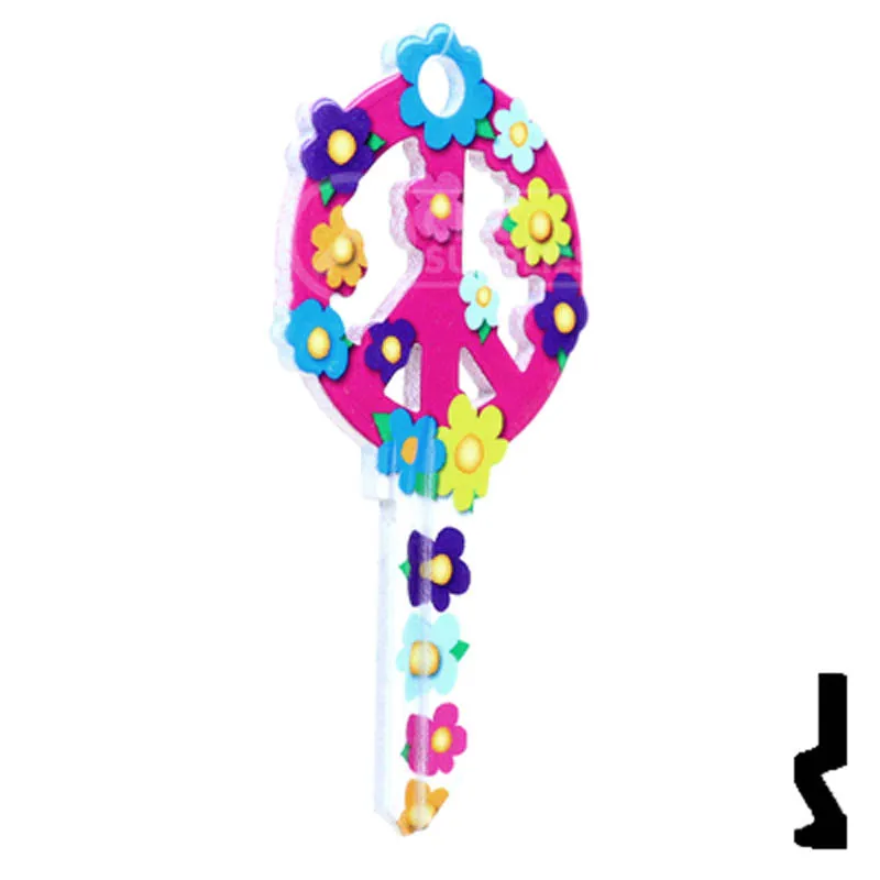 Key Shapes -PEACE SIGN- Schlage SC1 Key