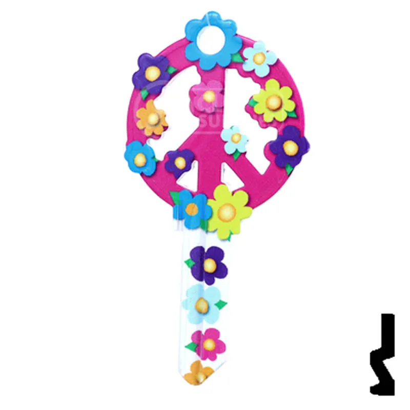 Key Shapes -PEACE SIGN- Schlage SC1 Key