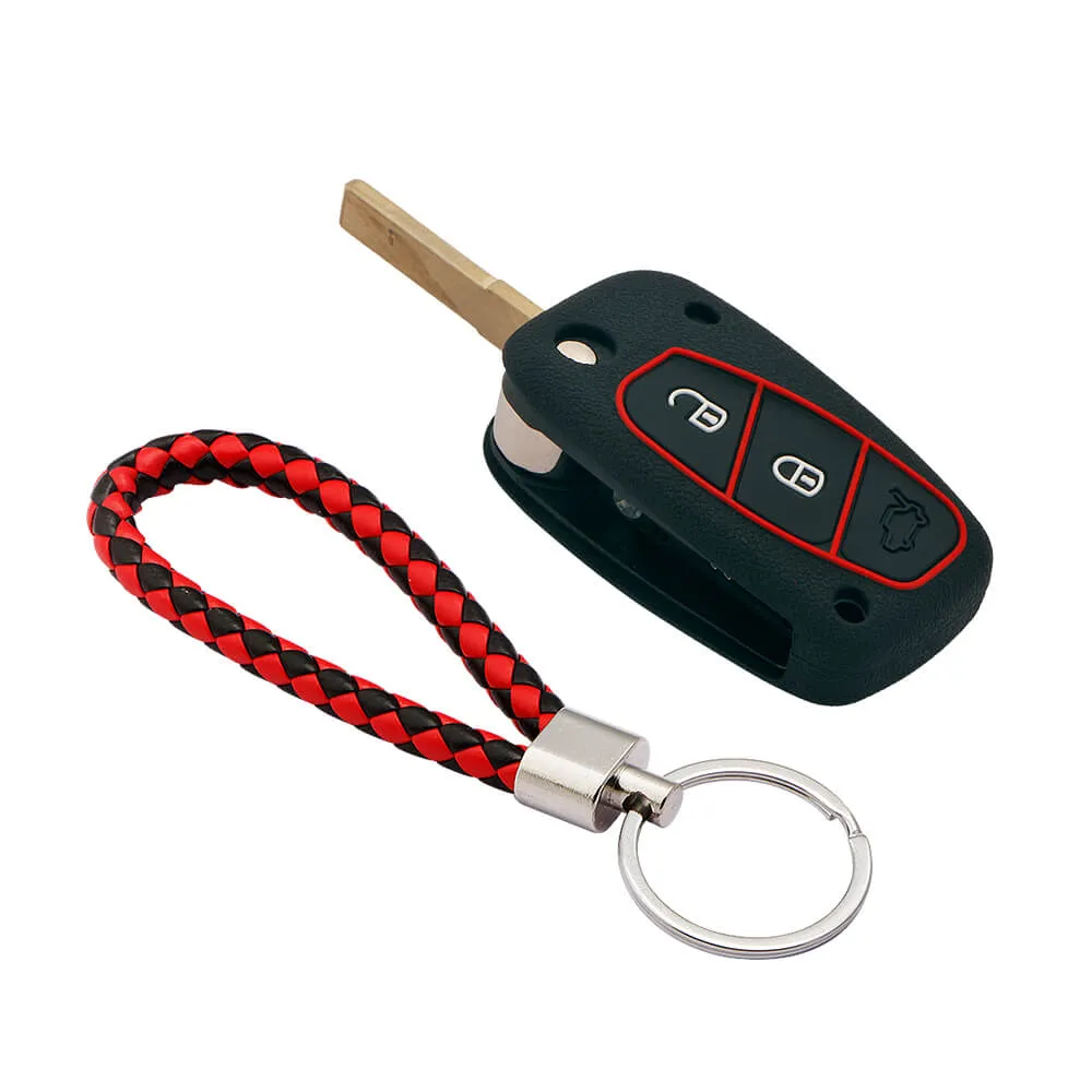 Keycare silicone key cover and keyring fit for : Linea, Punto, Avventura flip key (KC-38, KCMini Keyring)