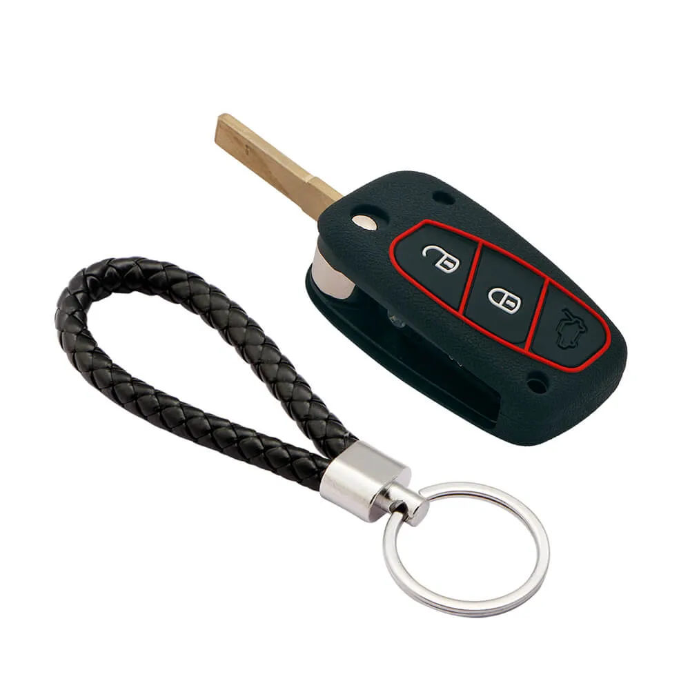 Keycare silicone key cover and keyring fit for : Linea, Punto, Avventura flip key (KC-38, KCMini Keyring)