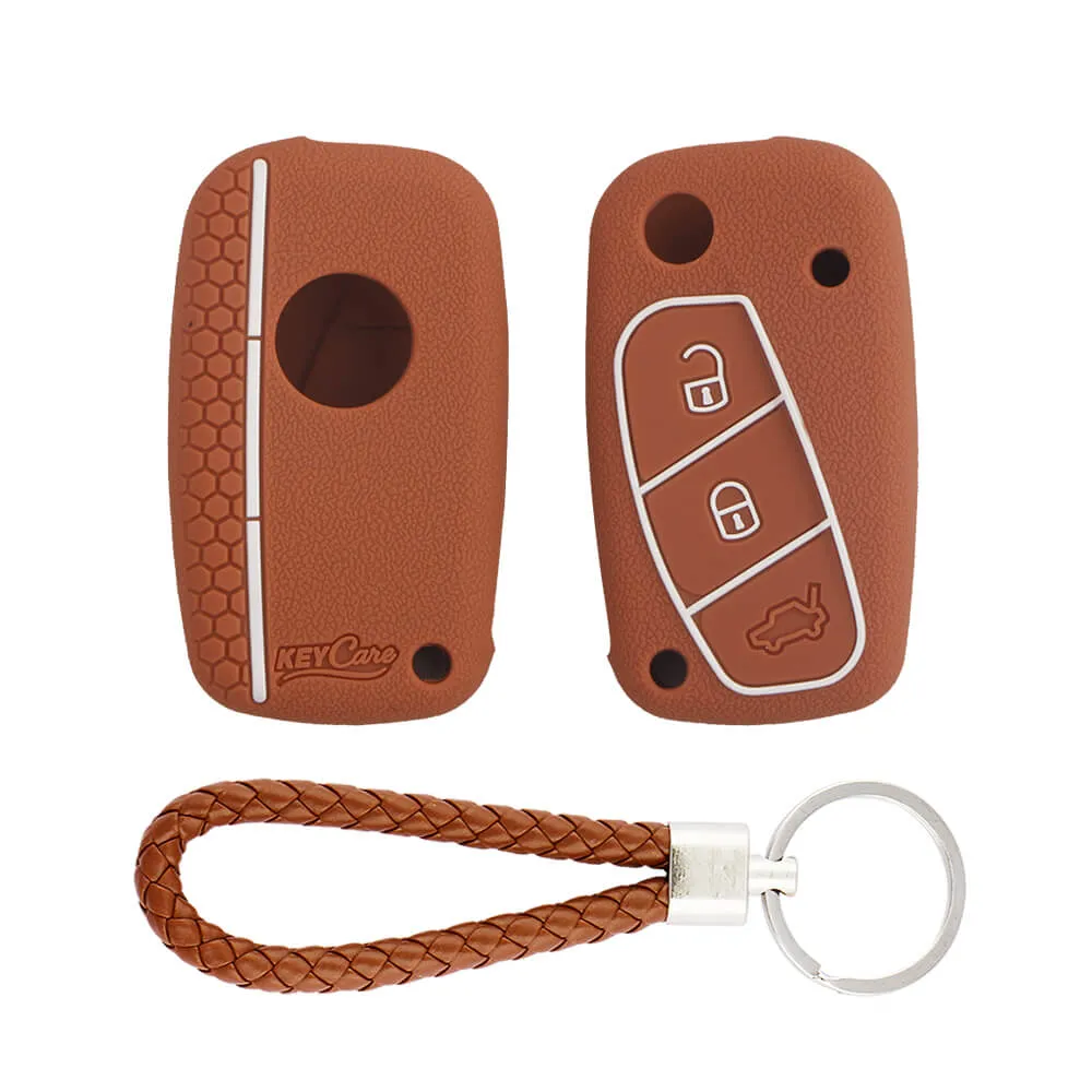 Keycare silicone key cover and keyring fit for : Linea, Punto, Avventura flip key (KC-38, KCMini Keyring)