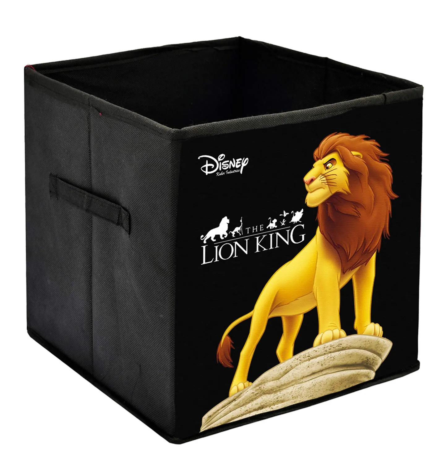 Kuber Industries Disney Lion King Print Rectangular Flodable Storage Box|Drawer Storage and Cloth Organizer|Storage Box for Toys|Storage Box Gor Clothes (Black)