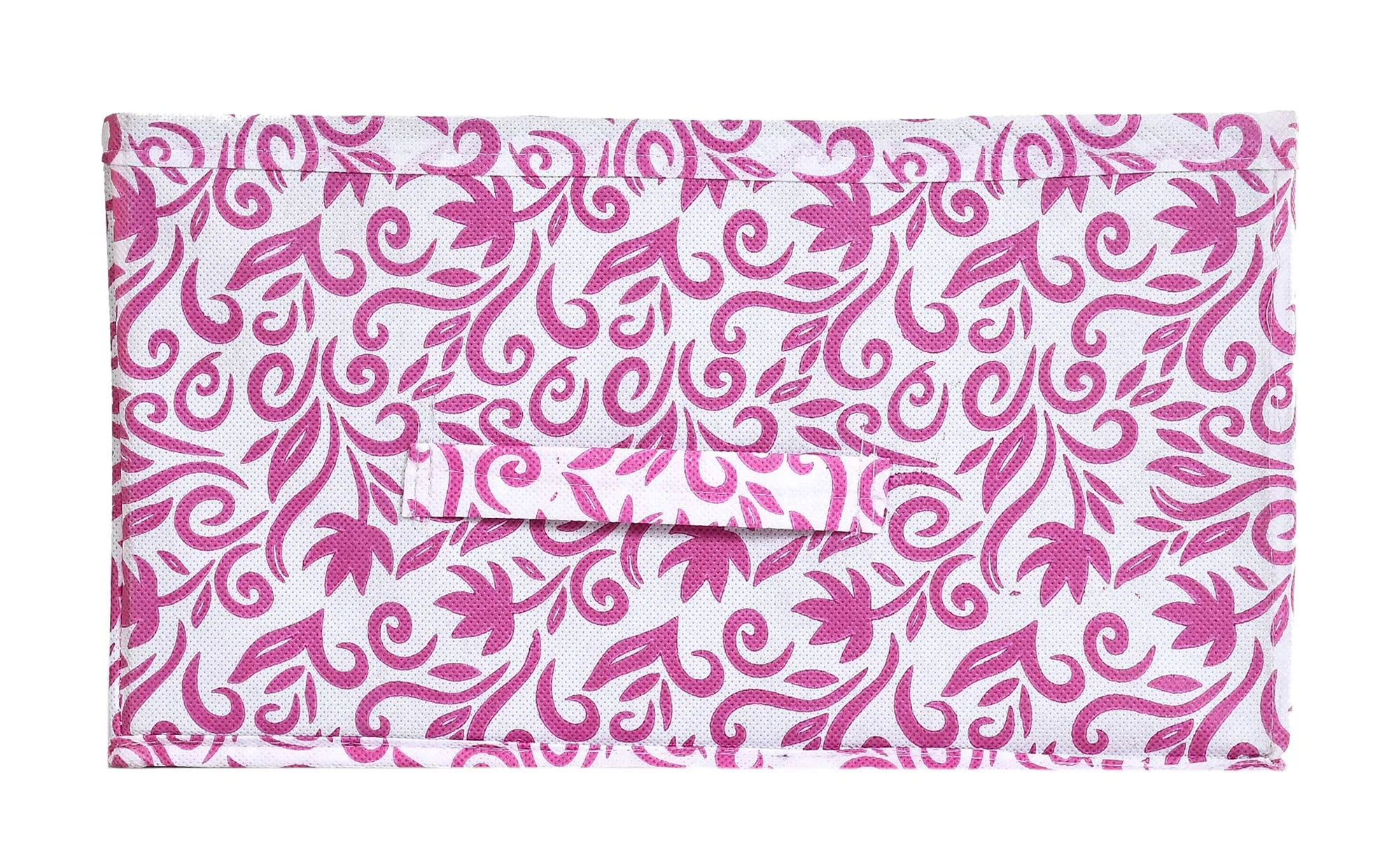 Kuber Industries Leaf Print Non Woven Fabric 5-Replacement Drawer Storage And Cloth Organizer Unit for Closet (Pink)-KUBMART16012