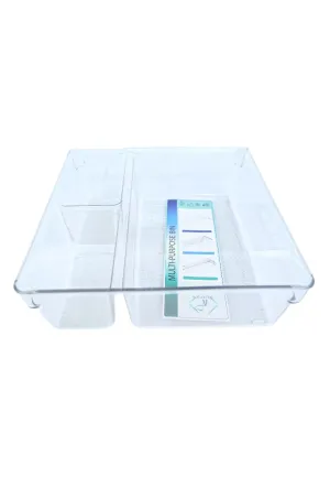 Landmark Multi-purpose Bin With Dividers - Clear