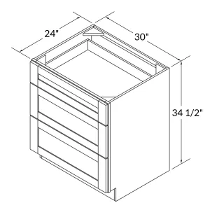 Linen Range Base Kitchen Cabinet LRB30 Milan Slate 30 in. width 34.5 in. height 24 in. depth