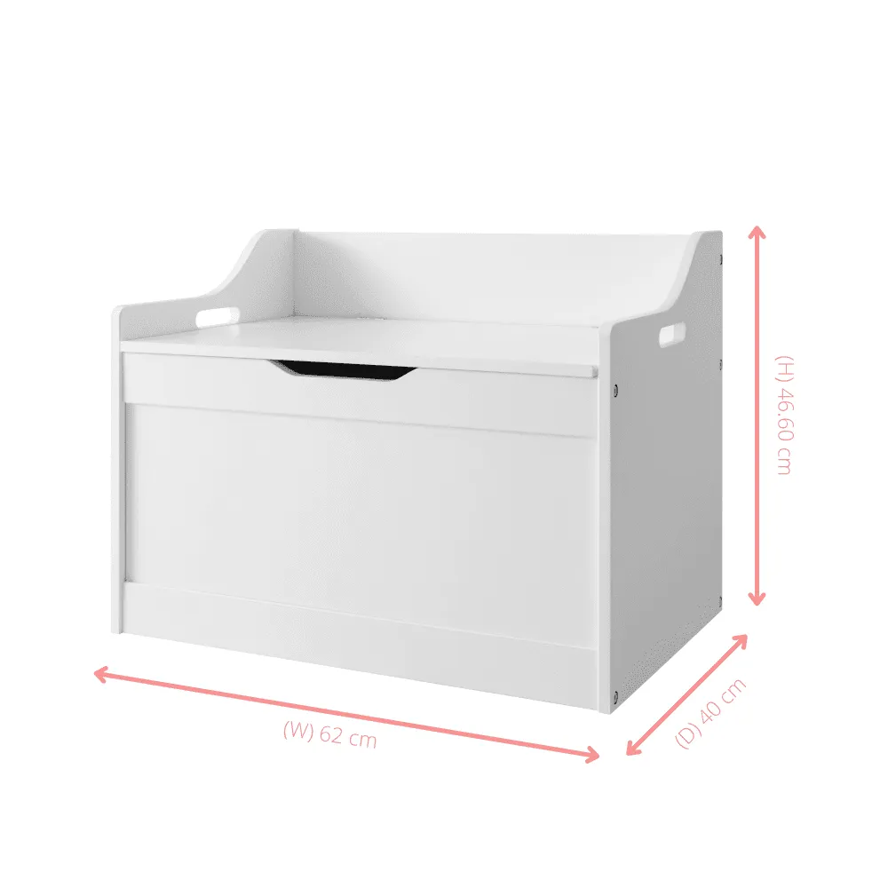 Lola Toy Box Toy Storage Organiser in Classic White