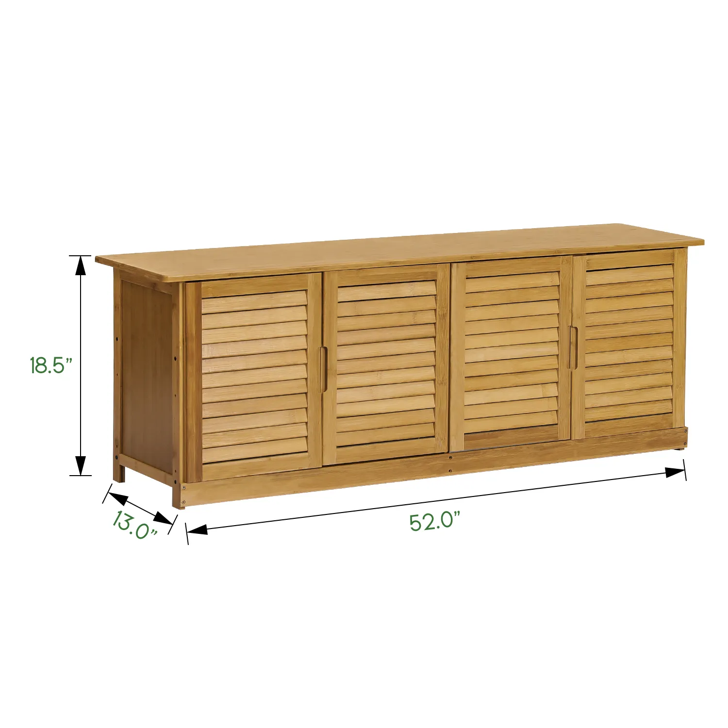 Louver Panel Shoe Changing Cabinet - 52" - Natural