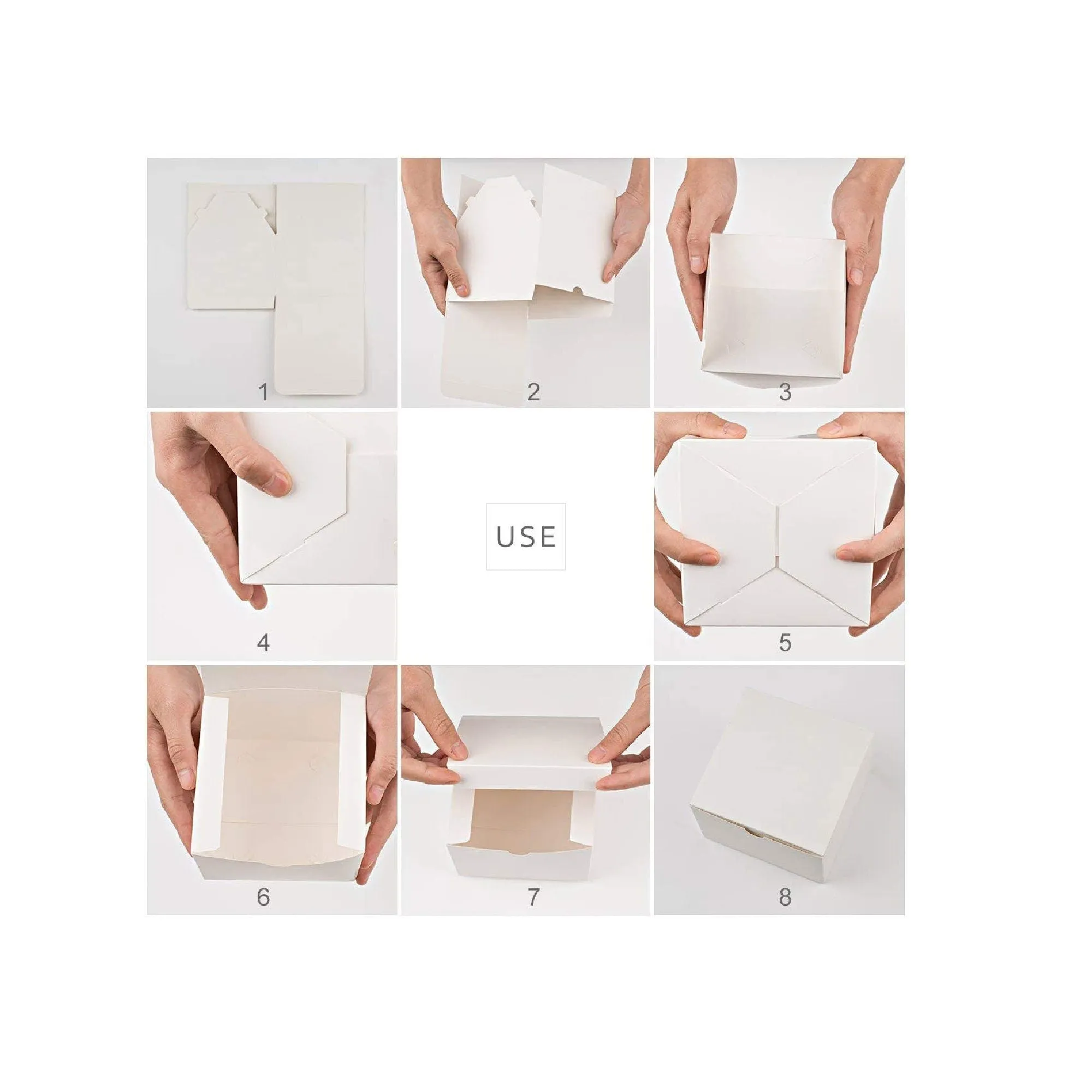 Mesha 8x8x4 Inches White Gift Boxes Bulk | 50 Pcs Gift Boxes with Lids | Bridesmaid Proposal Box | Groomsmen Proposal | Gift Boxes