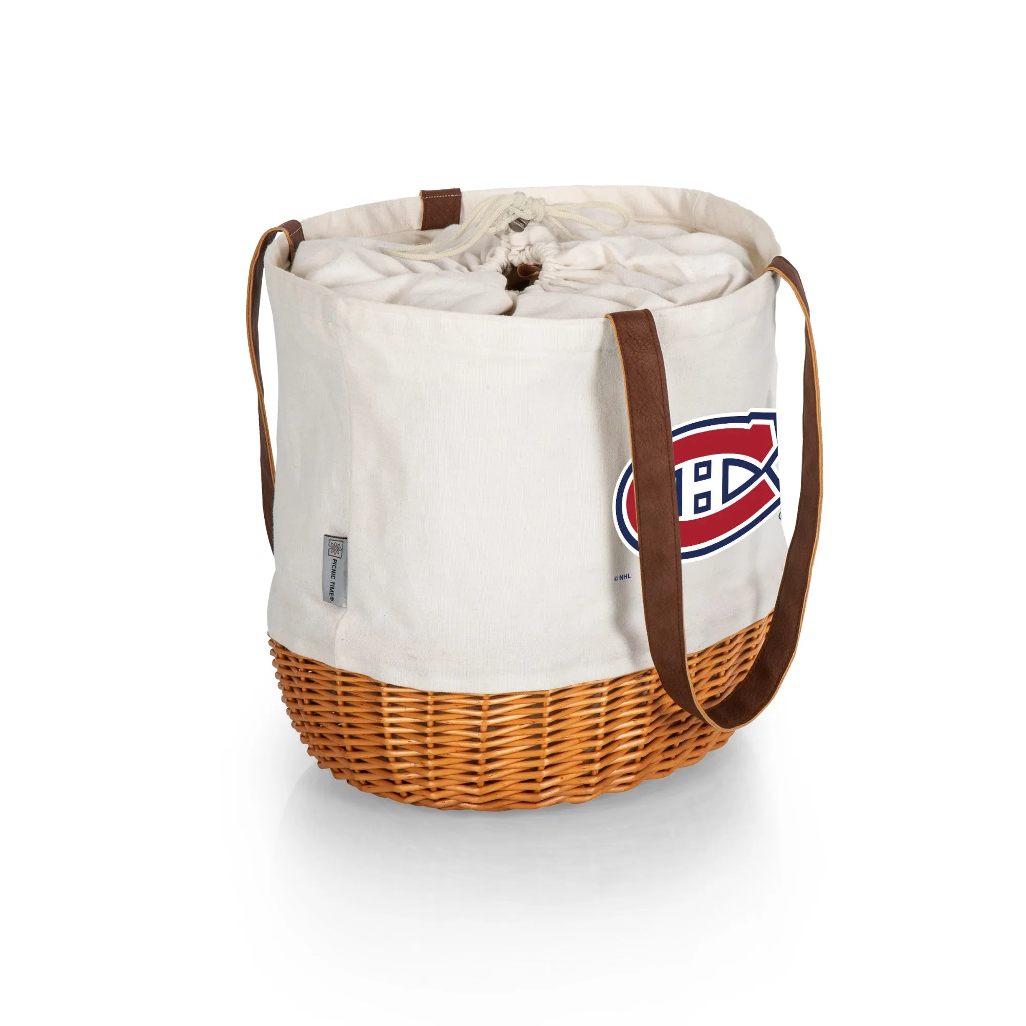 Montreal Canadiens - Coronado Canvas and Willow Basket Tote