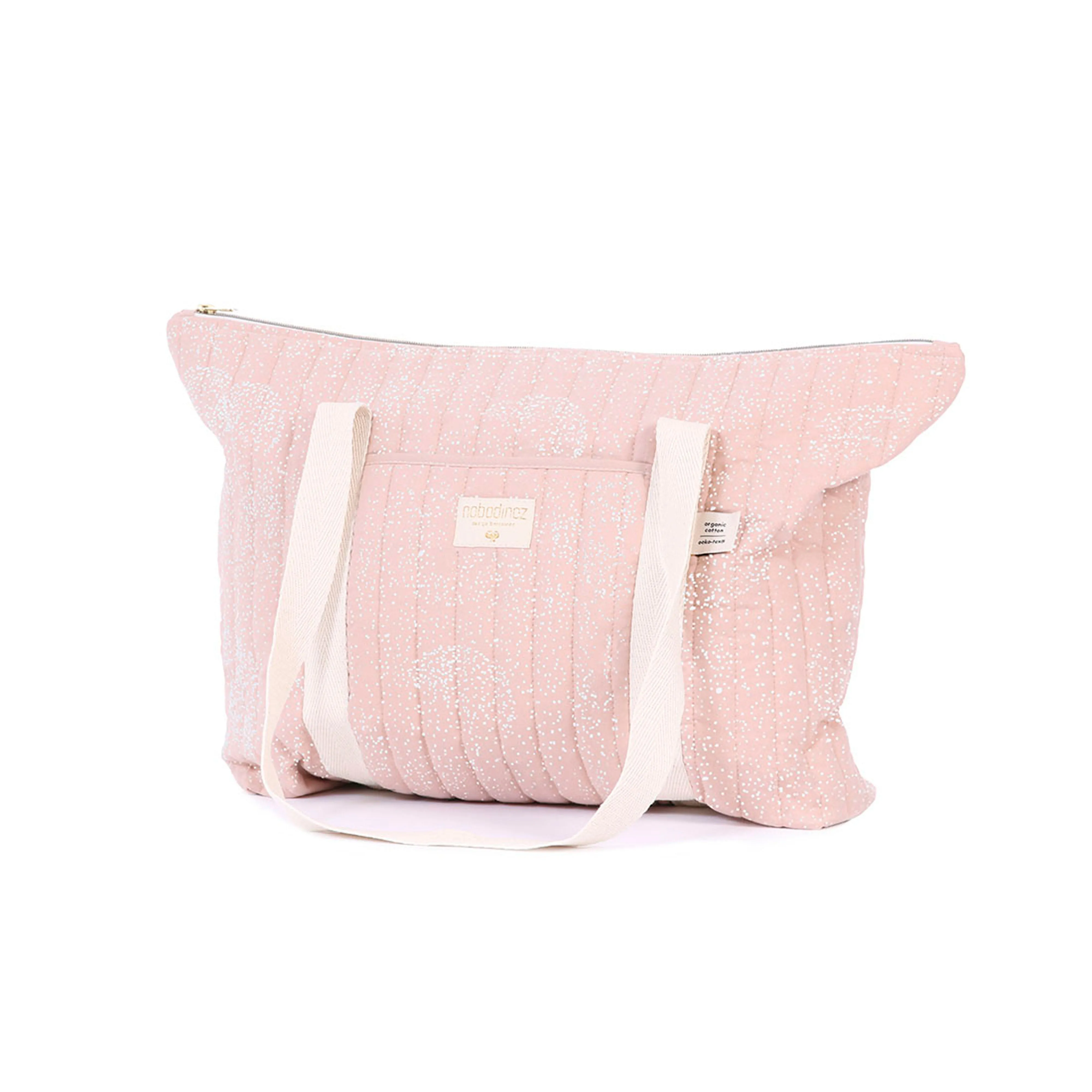 nobodinoz Paris Maternity Bag White Bubble/ Misty Pink