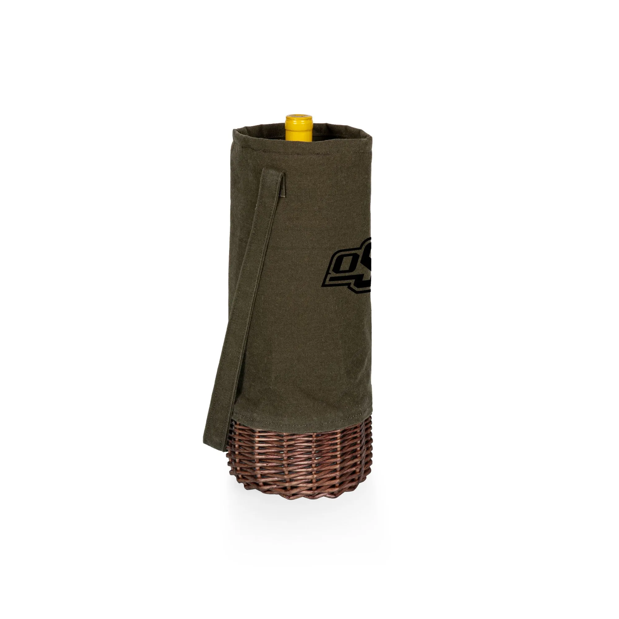 Oklahoma State Cowboys - Malbec Insulated Canvas and Willow Wine Bottle Basket