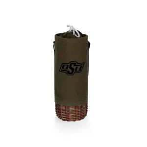 Oklahoma State Cowboys - Malbec Insulated Canvas and Willow Wine Bottle Basket