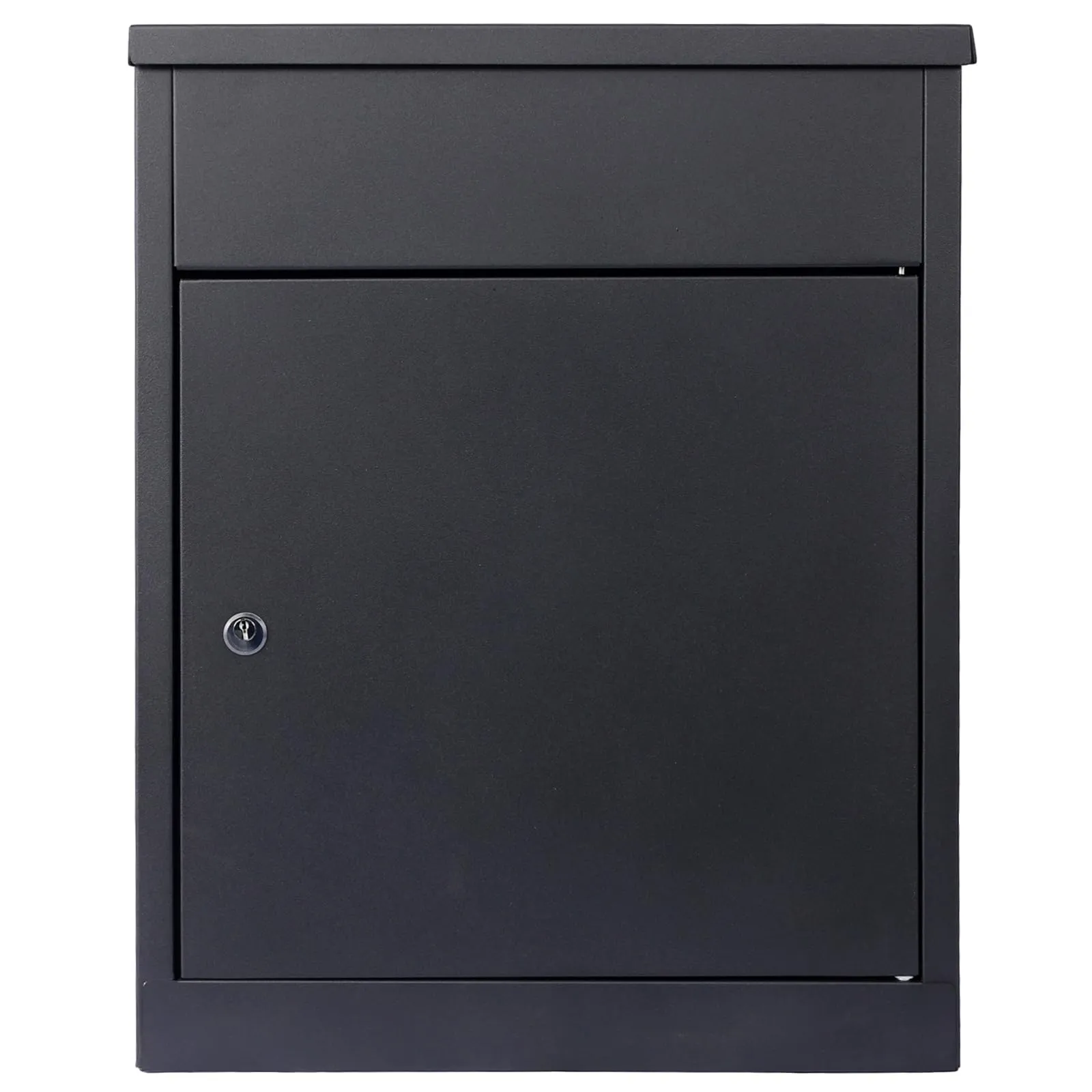 Package Delivery Box for Outside, Deck Boxes Outdoor Extra Large Mailbox Lockable Package Lock Box Steel Outdoor Package Box for Porch, 22.8"x17.3"x14.2" Black