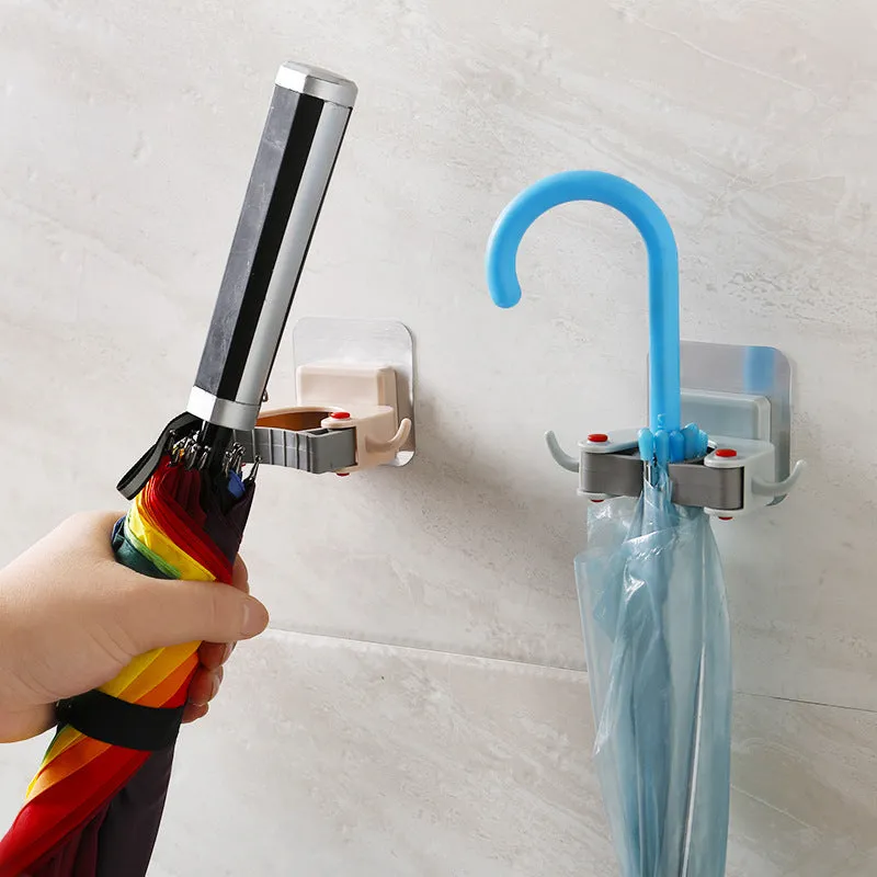 Punch-Free Wall-Mounted Mop Rack