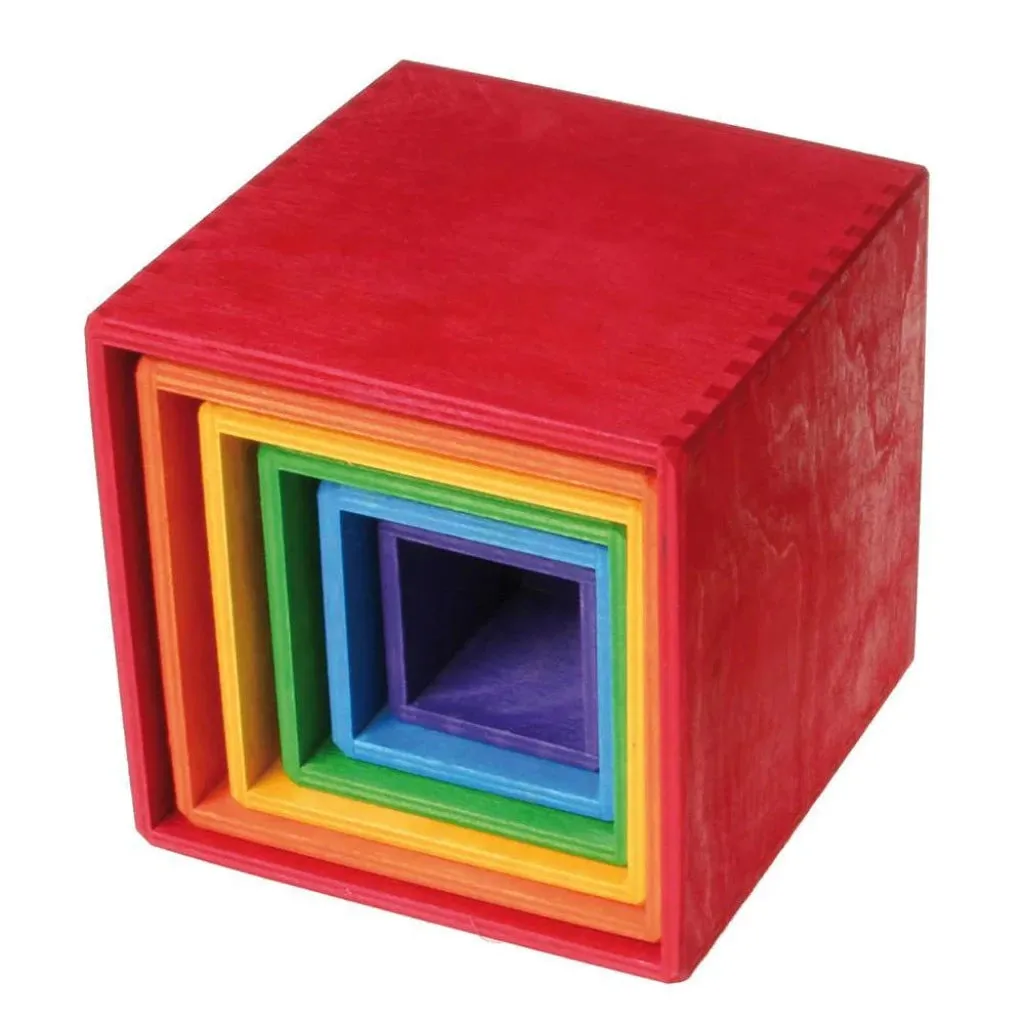 Rainbow stacking boxes