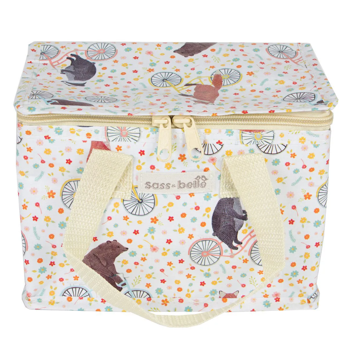 RJB Stone Happy Animals on Bikes Lunch Bag