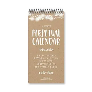 Rustic Kraft Perpetual Calendar | 12 Months | Home & Organization