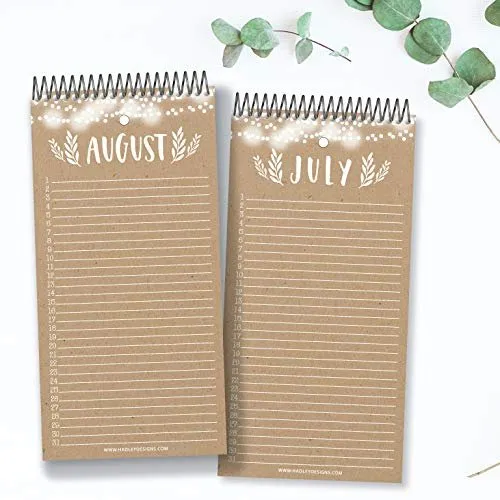 Rustic Kraft Perpetual Calendar | 12 Months | Home & Organization