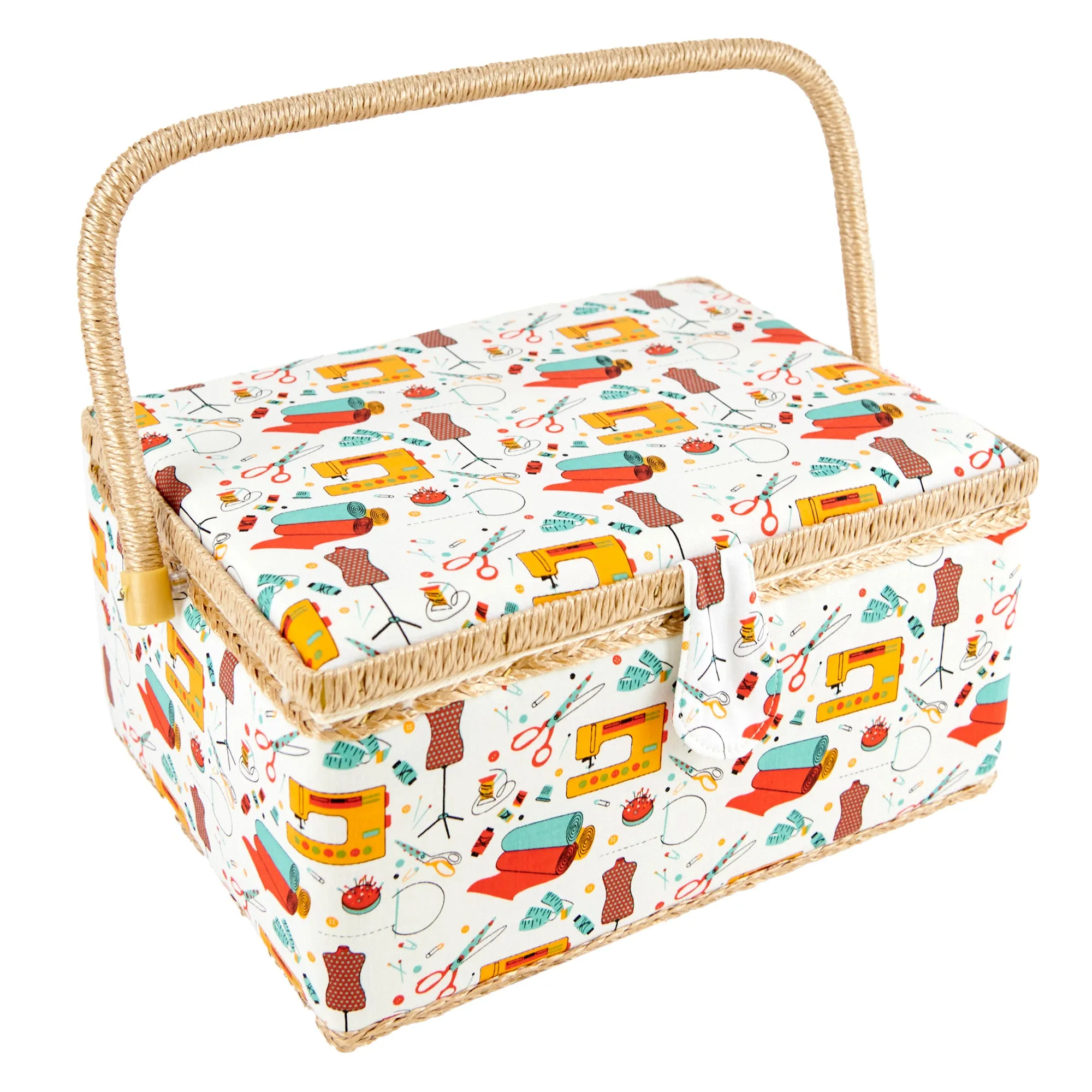 Sewing Basket, Multi- 30.5x23x16cm