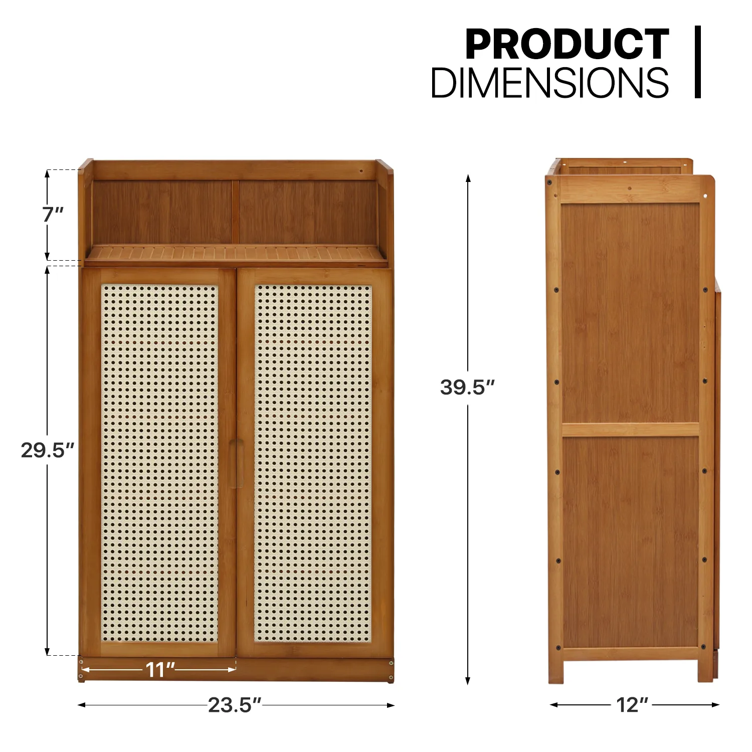 Shoe Storage - 6 Tiers 2 door - Brown