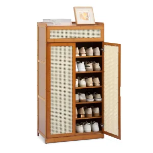 Shoe Storage - 8 Tiers 2 door - Brown