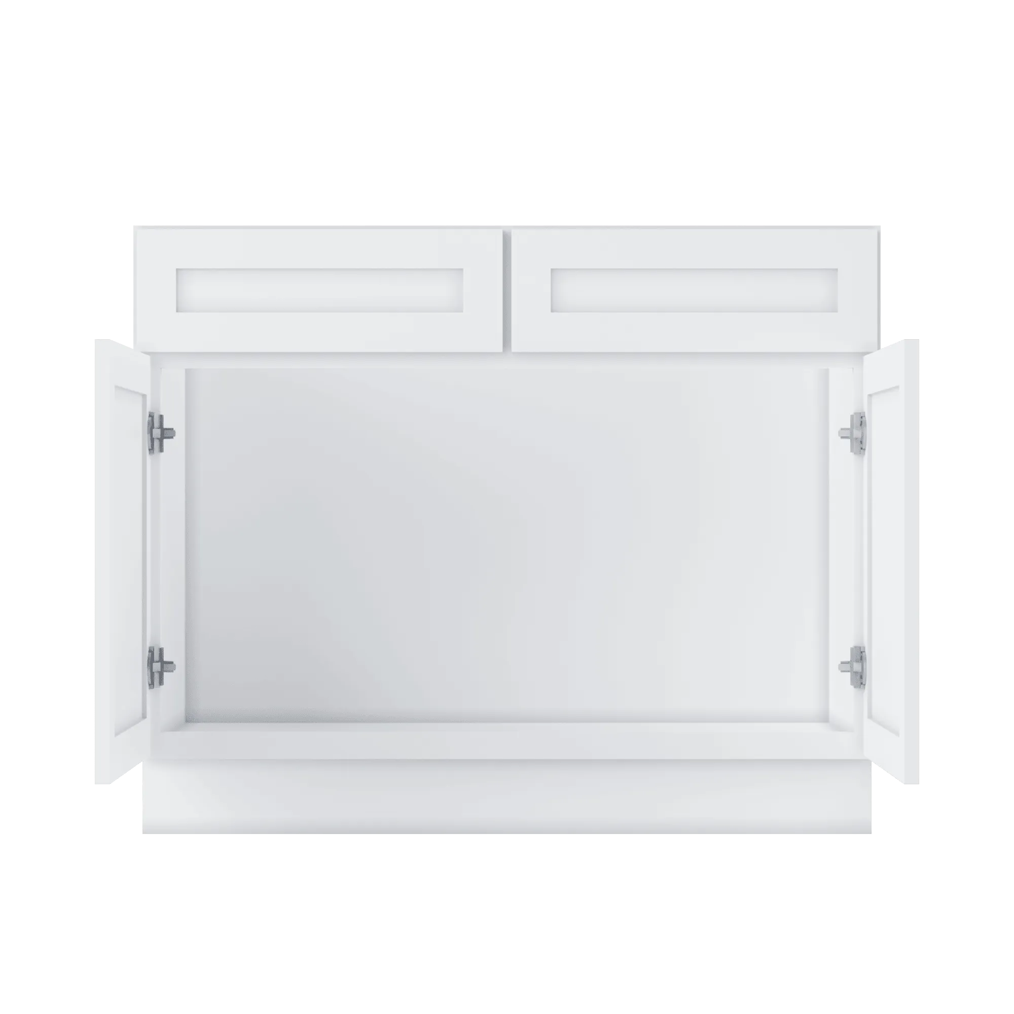 Sink Base Kitchen Cabinet SB42 Alpina White LessCare 42 in. width 34.5 in. height 24 in. depth