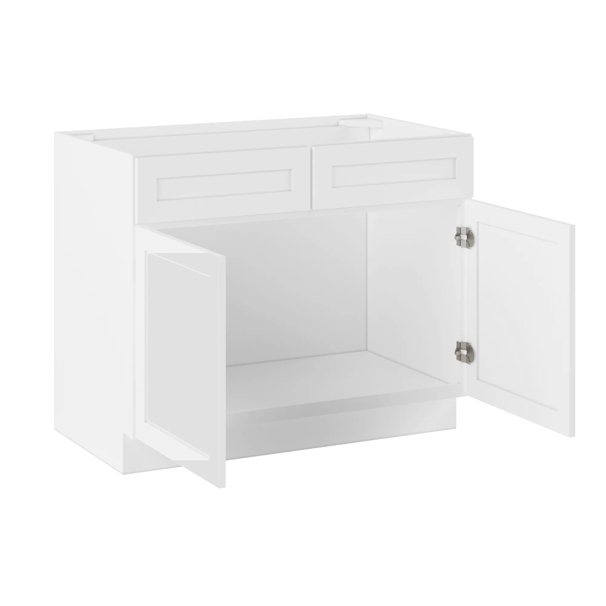 Sink Base Kitchen Cabinet SB42 Alpina White LessCare 42 in. width 34.5 in. height 24 in. depth