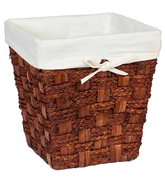 Small Wicker Waste Basket - Espresso