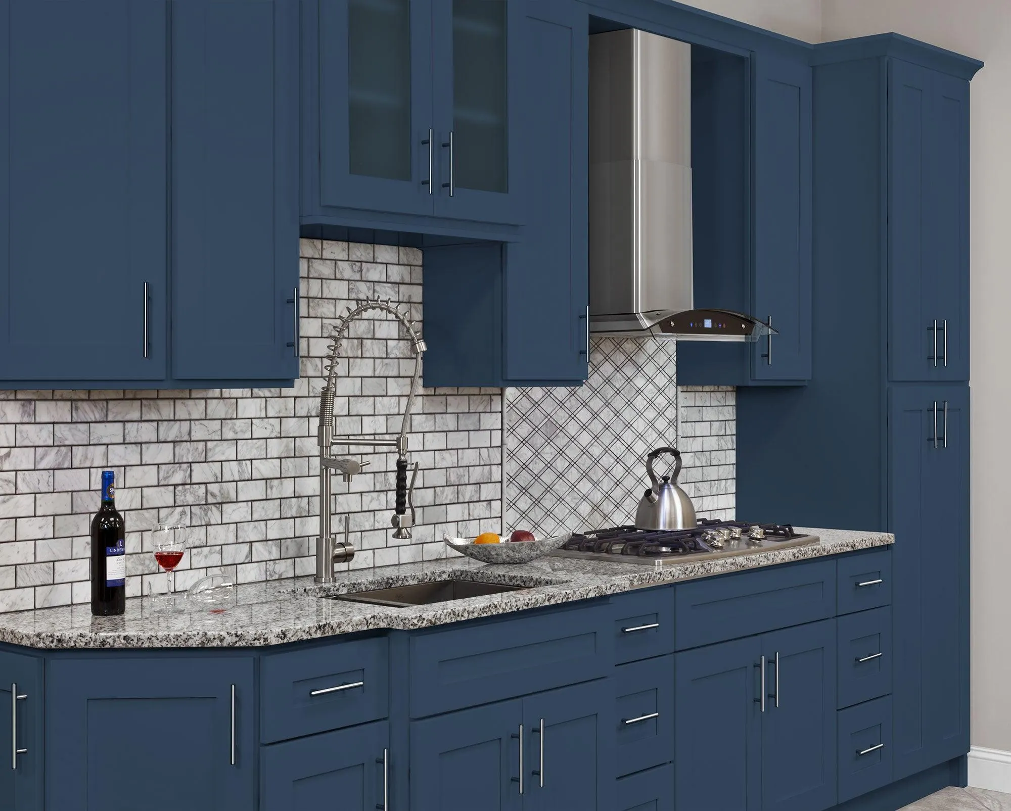 Square Corner Wall Blind Reversible Kitchen Cabinet SC3036 Danbury Blue LessCare 30 in. width 36 in. height 12 in. depth