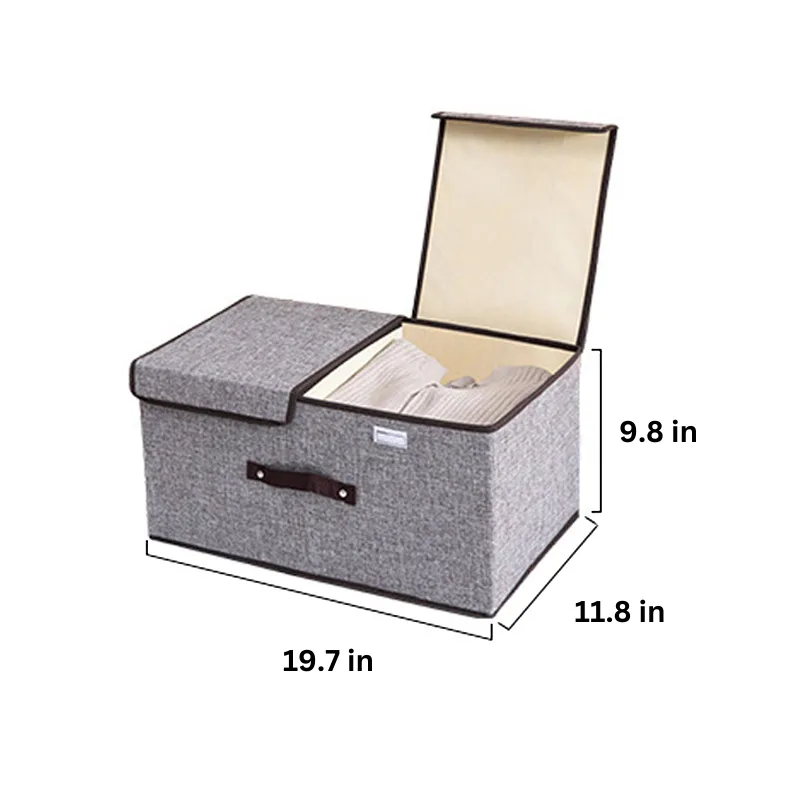 Storage Box with Double Flip Lid & Handles (19.7'' X 11.8'' X 9.8'')