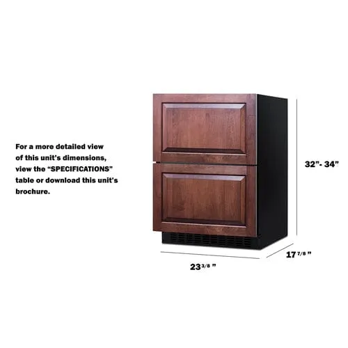 Summit 24" 2-Drawer All-Refrigerator ASDR2414PNR