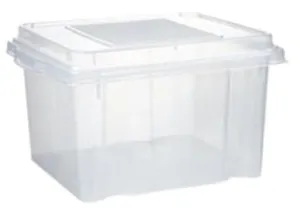 Taurus File Storer with Lid – 31L (Clear)