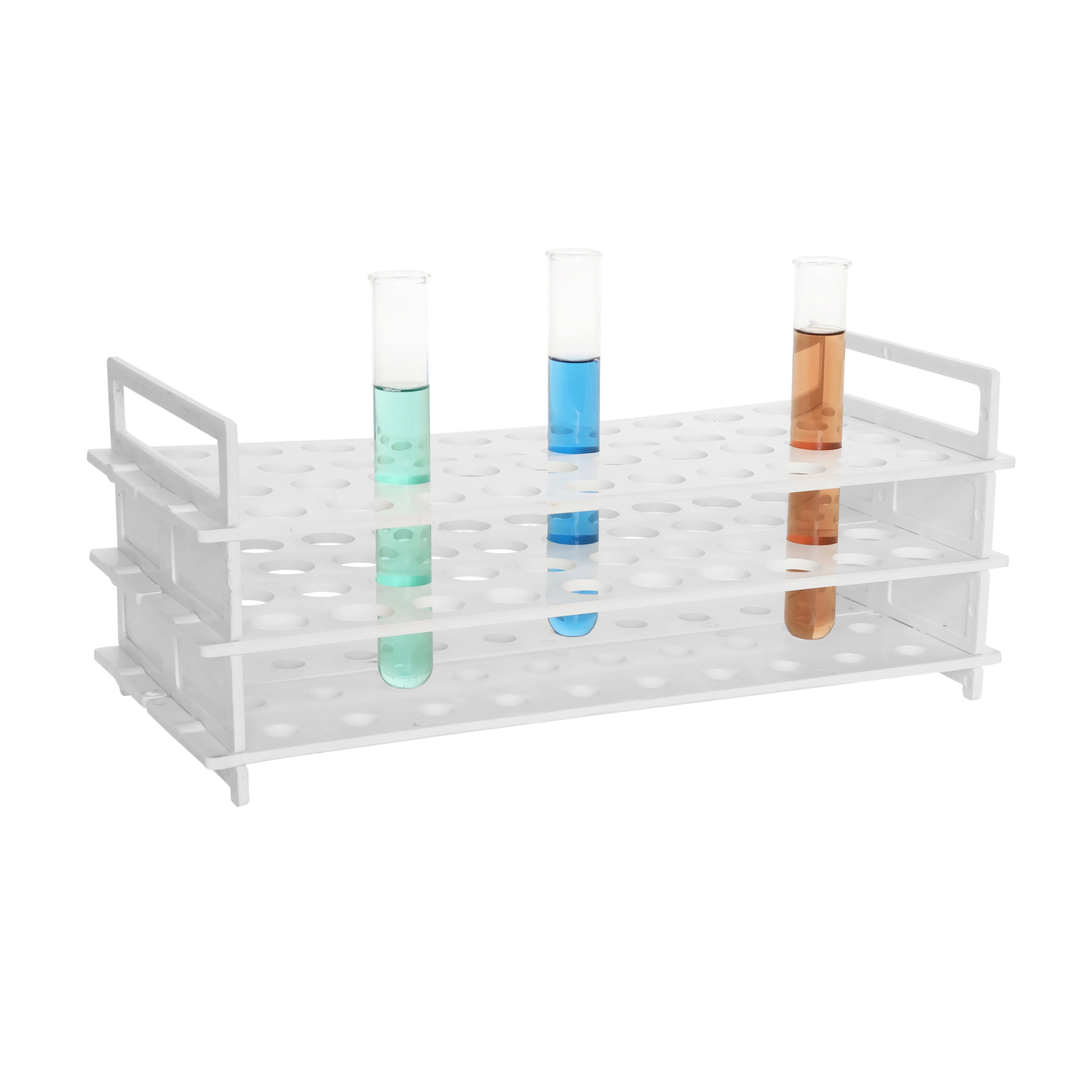 Test Tube Stand, Polypropylene - 20mm x 40 Tube Capacity - Eisco Labs