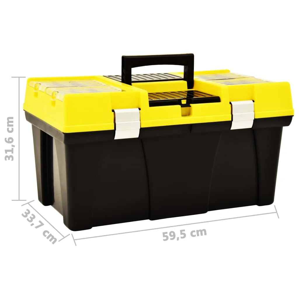 Tool Box Plastic 595x337x316 mm Yellow