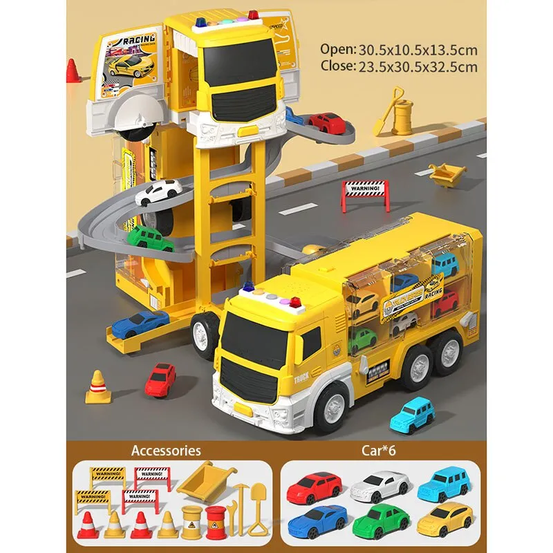 Transforming Truck Building Car Race Toy