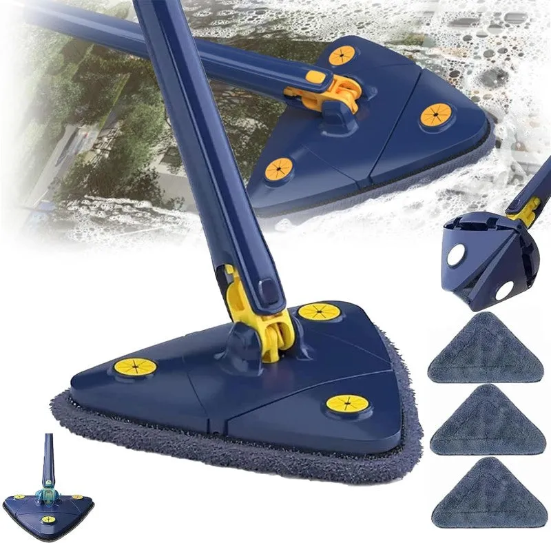 Triangle Cleaning Mop 1.3m Extendable Rotatable