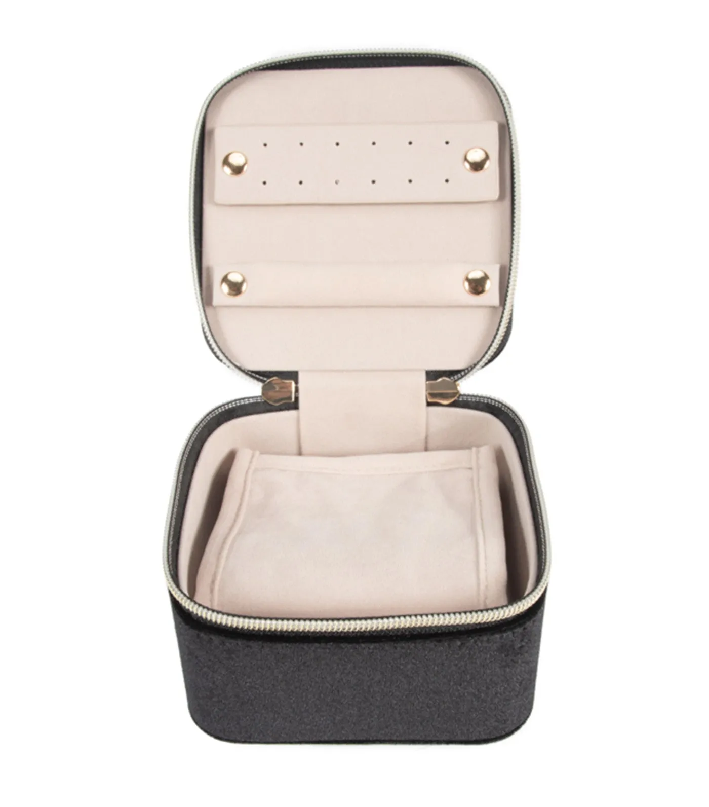 Vera Travel Jewelry Case with Pouch Black