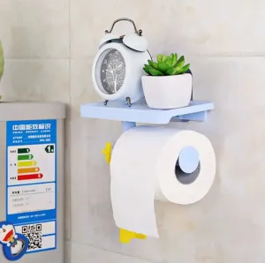 WALL MOUNTED TOILET PAPER HOLDER RACK