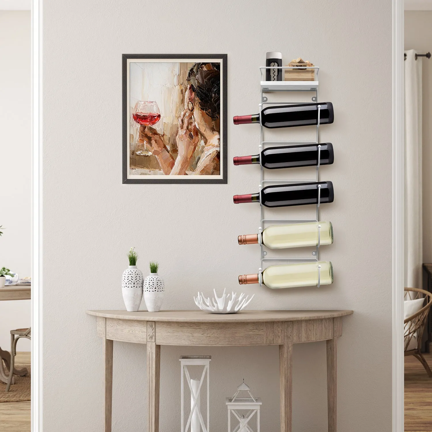 Wall Mounted Towel Rack with Shelf