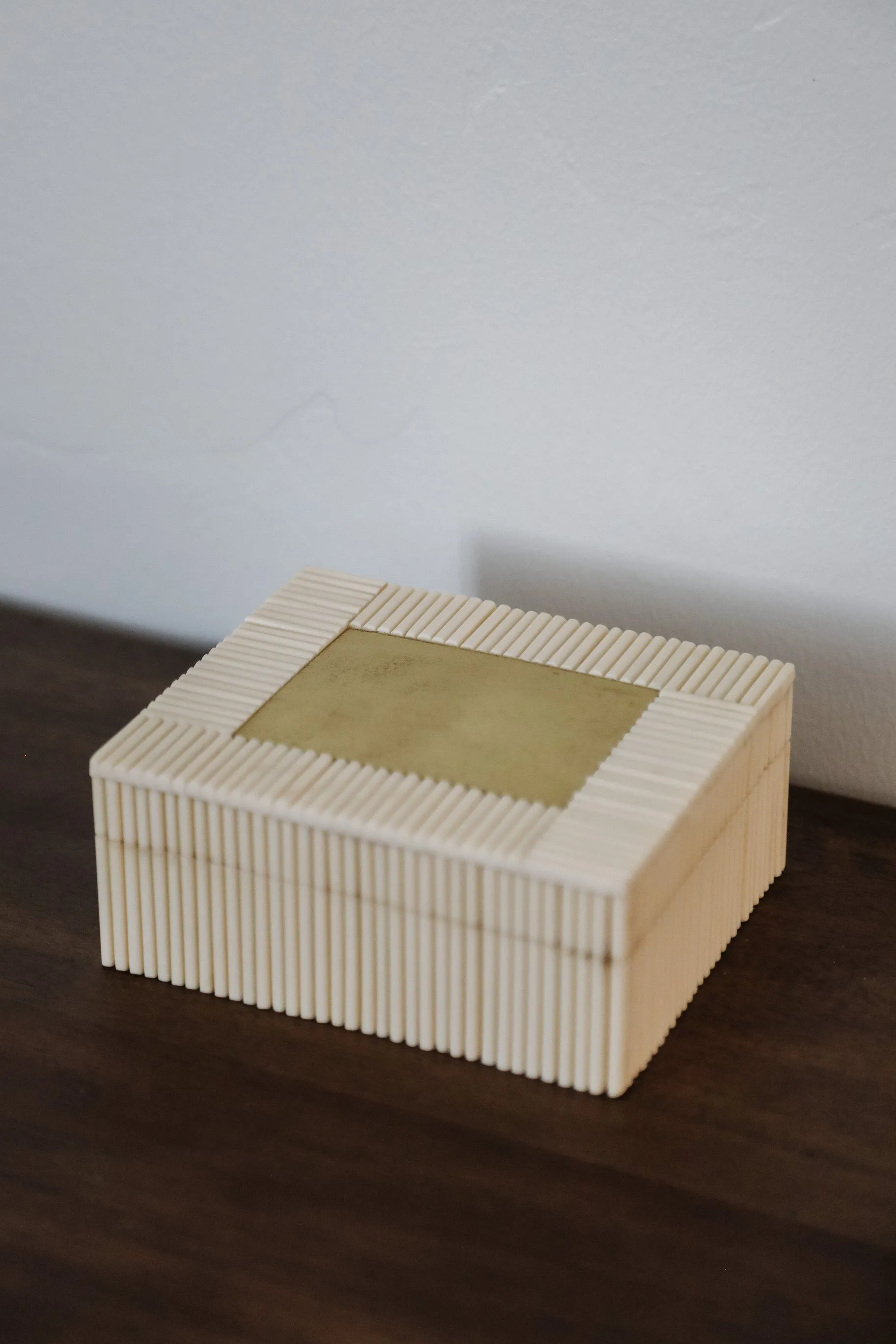 White Bone Chips and Brass Box