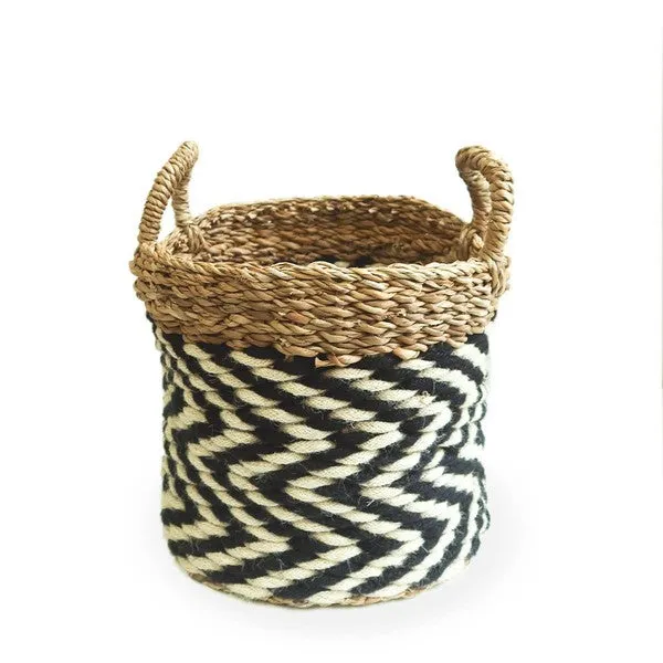 Wicker Storage Basket l Ula Zigzag Basket-Set of 3