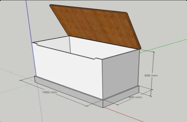 Wooden Toy Box Chest DIY Plans -  Childrens Storage Unit Chest Build Your Own